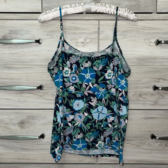 LOFT Women’s Adjustable Strap Patterned Tank Top Size XL - Picture 2 of 6